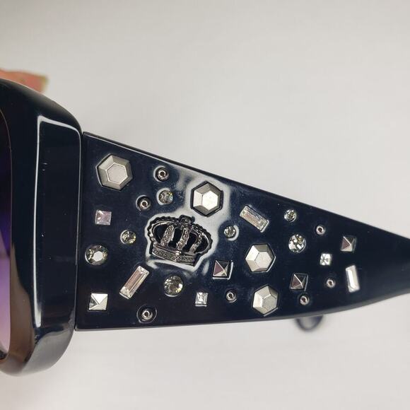Y2K Juicy Couture Shades Rich Girls Rhinestone Black Sunglasses Limited Edition main image 7